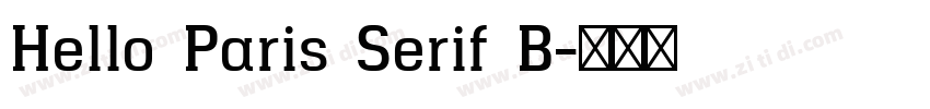 Hello Paris Serif B字体转换
